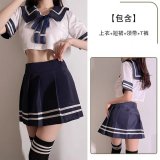 Navy blue school uniform set (top + skirt)