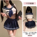 Navy blue and white