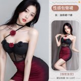 Night-bloom floral dress + thong + invisible bra straps