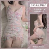 3834◆Nightclub Mermaid◆Dazzling Pink and White【Dress + T-shirt + Invisible Bra Straps】