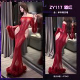 6942508601935◆Night Banquet Enchantress◆Burgundy【Single Mesh Dress】