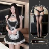 Cute maid + black stockings