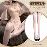 NY1SYT006195◆Floral Shadows◆Pink【Shoulder Top + Dress + T-shirt】+White Stockings