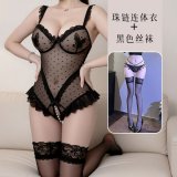 bodysuit + black stockings