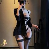 Bodysuit + style B stockings (outerwear not included)