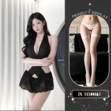 bodysuit + white fishnet stockings