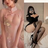 Pink suit + black stockings
