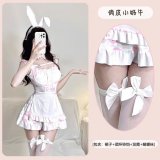Pink cow-themed outfit + free stockings