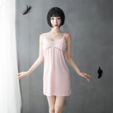 Pink slip dress with outer robe