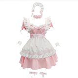 Pink [skirt + apron + bracelet + necklace + leg ring + headdress]