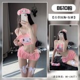 Pink headband + white bow stockings