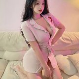Pink nurse uniform + matching socks