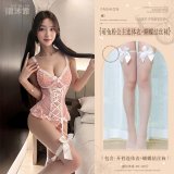 Pink (one-piece bodysuit + bow-tie stockings)