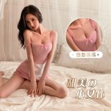 Pink and white open-crotch socks
