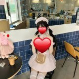 Pink outfit set [open-crotch bodysuit + apron + headband + neck ring + 2 sleeves]