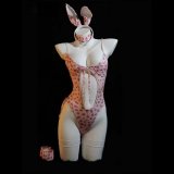 Pink leopard print + white fishnet stockings