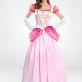 Pink princess dress (dress + headpiece + gloves included)
