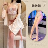 dusty rose color + white open crotch socks