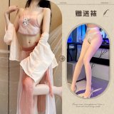 dusty rose color + white open crotch socks