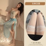 dusty rose color + white stockings