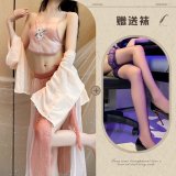 dusty rose color + black stockings