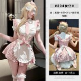 Pink (top + skirt + apron + headband)