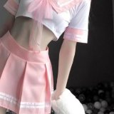 Pink (top + skirt + thong)