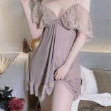 dusty rose color (nightgown + thong)