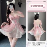 6921183342326 Pink [Slip Dress (Detachable Bow) + Armbands * 2 + T-shirt] Sold out, no more.