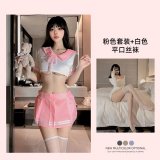 Pink suit + white boxer stockings