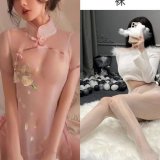 Pink suit + white ripped socks