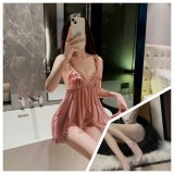 Pink and white open-crotch socks