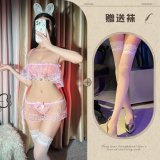 Pink + white stockings