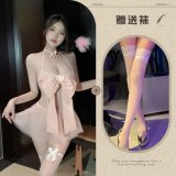 Pink + white stockings