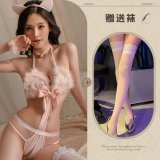 Pink + white stockings