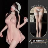 Pink + white stockings