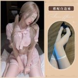 Pink + white stockings