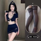Policewoman + Black Stockings