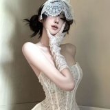 Pure White Set + Veiled Headband