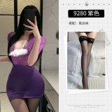 Purple + Black Stockings