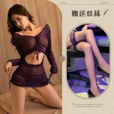 Purple + Black Stockings
