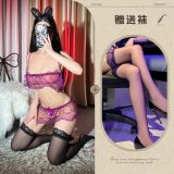 Purple + Black Stockings