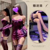 Purple + Black Stockings
