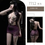 Purple bodycon skirt