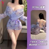 Light purple + matching lace stockings