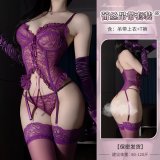Purple [Top + T-shirt + Garterbelt]