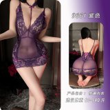 Purple bodycon skirt + thong