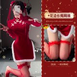 8701 [Cheongsam + 2 sleeves + T-shirt] + Fishnet stockings