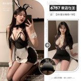 [Popular 2-Piece Set] Bunny Ear Maid (with stockings) + Nightclub Queen