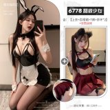[Vibrant Campus 2-Piece Set] Bunny Ear Maid (with stockings) + Sweet and Alluring Schoolgirl (with stockings)